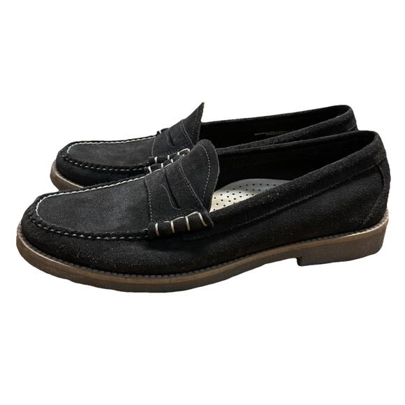 G.H. Bass Weejun Mens 12 D Larson Lug Loafers Suede Leather Brown Slip On Casual - Picture 4 of 8